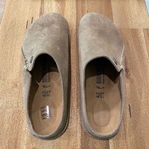 NEW Birkenstock Zermatt Premium Suede Leather Gray Taupe 42 Narrow